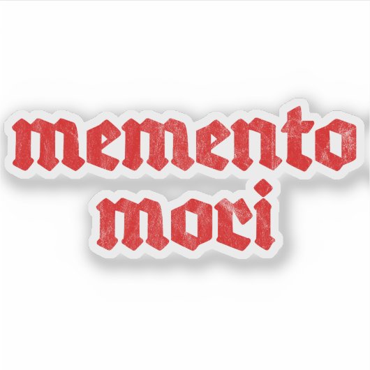 Memento Mori (ヴィンテージ レッド) シール (正面)