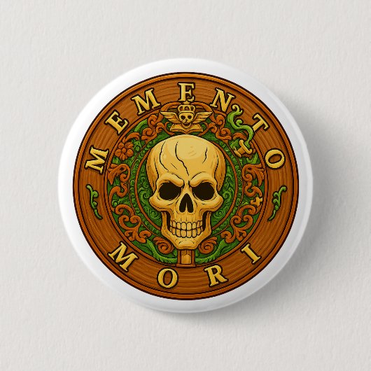 Memento Mori Button by Phil Elmore 缶バッジ (正面)