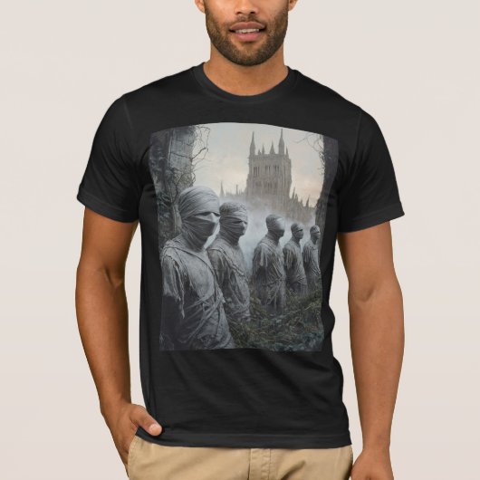 Memento Mori Garden — Gothic Wearable Art T-Shirt Tシャツ (正面)