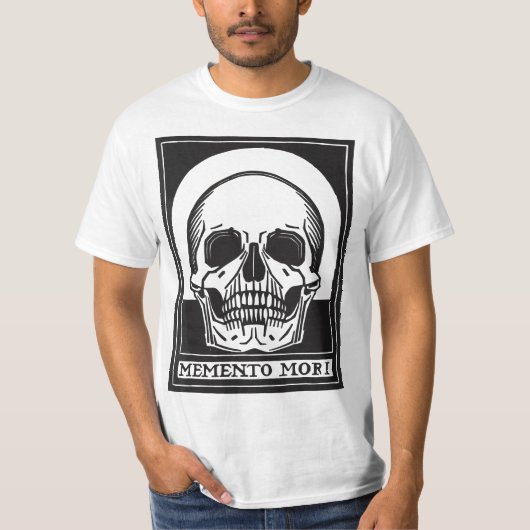 Memento Mori Human Skull Remember Death  Tシャツ (正面)