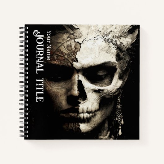 Memento Mori Journal — Custom Name & Title ノートブック (正面)