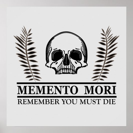 memento mori latinことわざ ポスター (正面)