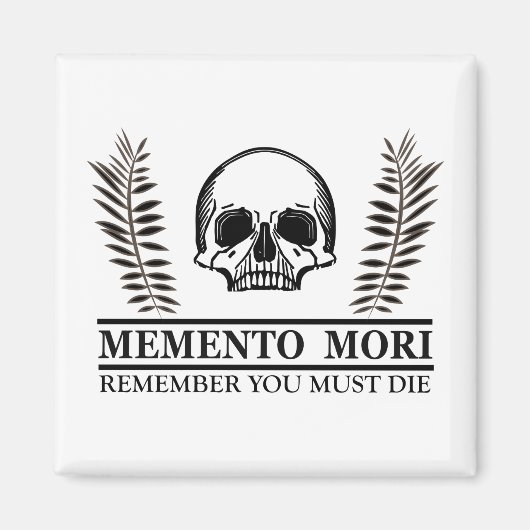 memento mori latinことわざ マグネット (正面)