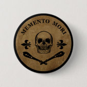 memento mori latinことわざ 缶バッジ (正面)