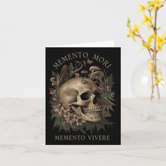 Memento Mori Memento Vivere _哲学&amp; Lat カード (黄色い花)