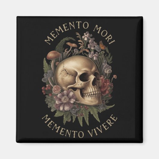 Memento Mori Memento Vivere _哲学& Lat マグネット (正面)