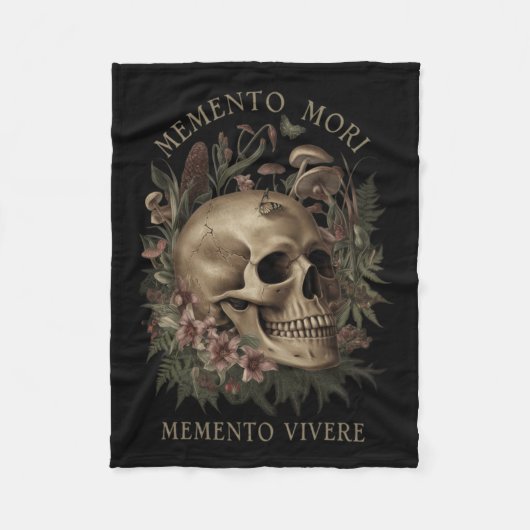 Memento Mori Memento Vivere _ Philosophy & Lat フリースブランケット (正面)