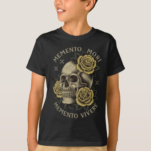 Memento Mori Memento Vivere _ Philosophy &amp; Lat Tシャツ (正面)
