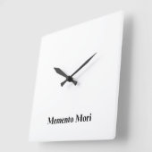 Memento Mori Minimalist Wall Clock スクエア壁時計 (傾斜)