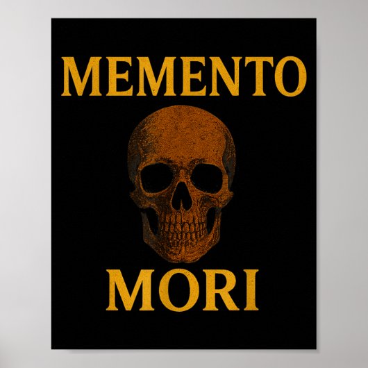 Memento Mori Philosophy Stoicism Quote  ポスター (正面)
