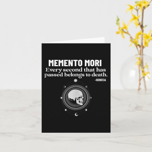 Memento Mori Seneca Stoicism Stoic Philosophy Quot カード (黄色い花)