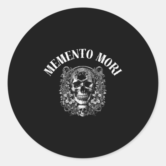 Memento Mori Stoic引用文Recording Death Phi ラウンドシール (正面)