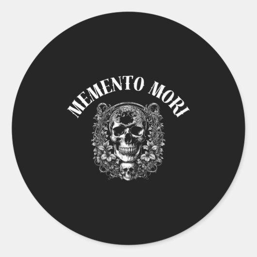 Memento Mori Stoic引用文Recording Death Phi ラウンドシール (正面)