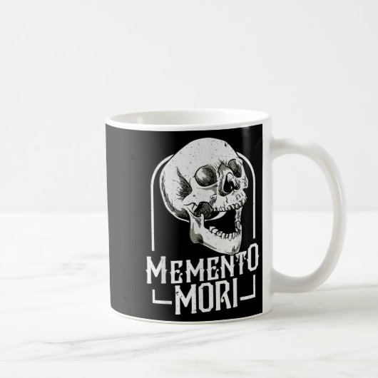 Memento Mori Stoic Stoicism死亡率の哲学Q コーヒーマグカップ (右)