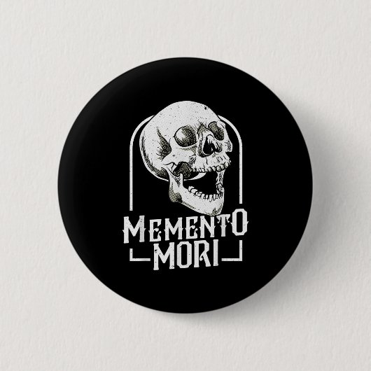 Memento Mori Stoic Stoicism死亡率の哲学Q 缶バッジ (正面)