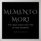 Memento Mori、Stoicism、Marcus Aurelius ポスター (正面)