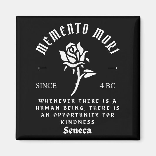 Memento Mori Stoicism Seneca Kinderness Philosophy マグネット (正面)