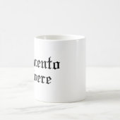 Memento Vivere – ラテンフレーズ コーヒーマグカップ (中央)