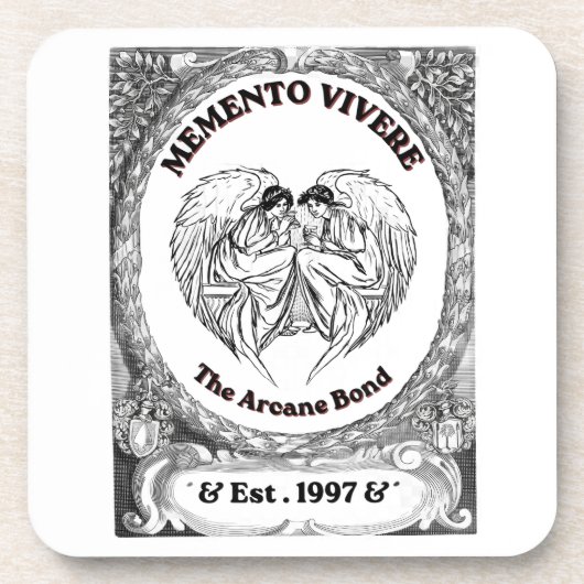 Memento Vivere | ヴィンテージエンジェルボンドアート コースター (正面)