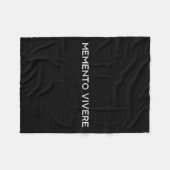 Memento Vivere Remember To Live Philosophy Latin Q フリースブランケット (正面(横))