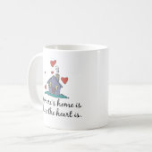 Memereの家はハートがあるところです コーヒーマグカップ (正面左)