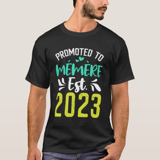 Memere Est 2023新しい祖母のリビールに昇格 Tシャツ (正面)