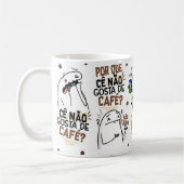 Memes Engraçados em Português Humor Brasileiro コーヒーマグカップ (左)