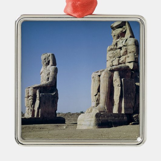 Memnonの大国、Amenhotepの彫像 メタルオーナメント (正面)