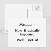 Memoir起こった経緯 ポストカード (正面/裏面)