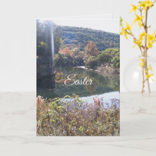 Memorable, Easter Folded Greeting Card カード (黄色い花)