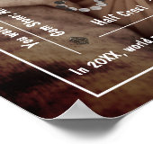 Memorable Newborn Large Photo & Birth Details  ポスター (角)