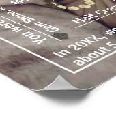 Memorable Newborn Large Photo & Birth Details  ポスター (角)