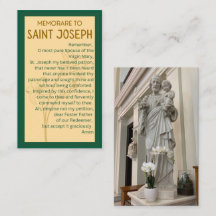 Memorare to St Joseph祈りの言葉カード