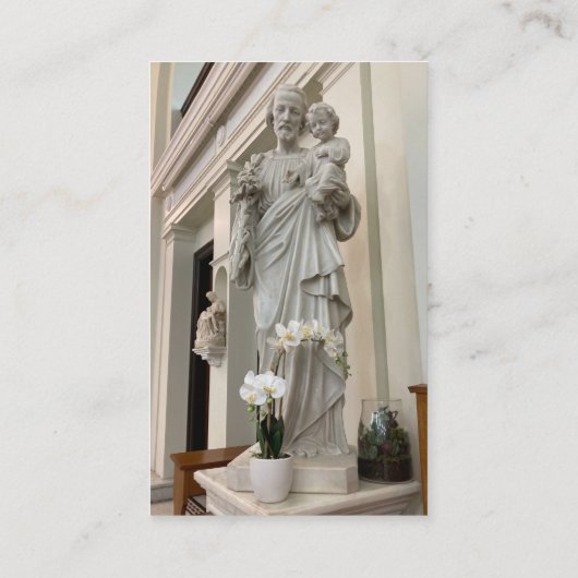 Memorare to St Joseph祈りの言葉カード 名刺 (裏面)