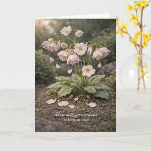 Memoria Evanescens – The Forgetful Bloom Botanical カード (黄色い花)