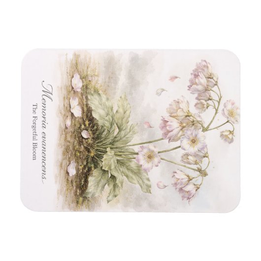 Memoria Evanescens – The Forgetful Bloom Botanical マグネット (横)