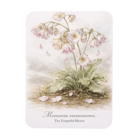 Memoria Evanescens – The Forgetful Bloom Botanical マグネット (縦)