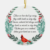 Memorial 恋しく思's You(鳥)ショウジョウコウカンチョウGreenery写真 セラミックオーナメント (正面)