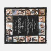 Memorial 18 Photos Hug From Heaven Poem フリースブランケット (正面(横))