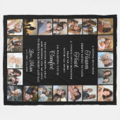 Memorial 20 Photos Hug From Heaven Poem フリースブランケット (正面(横))