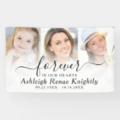 Memorial 3 Photos Forever In Our Photosハート 横断幕 (横)