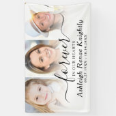 Memorial 3 Photos Forever In Our Photosハート 横断幕 (縦)