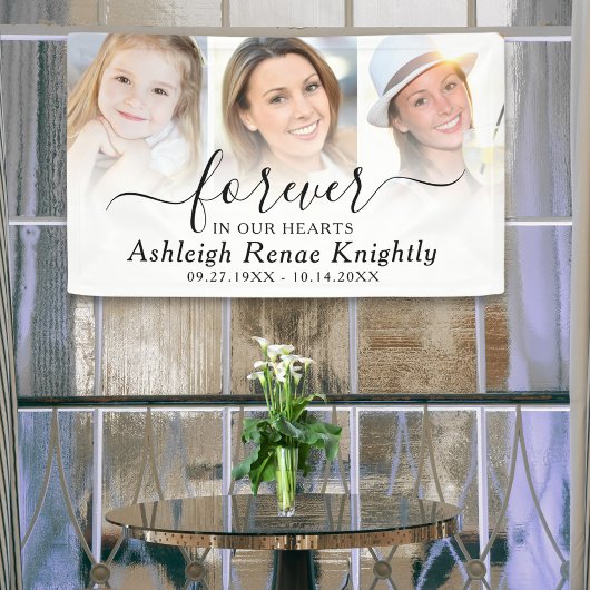 Memorial 3 Photos Forever In Our Photosハート 横断幕
