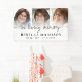 Memorial 3 Photos Script In Loving Memory 横断幕 (インサイチュ)