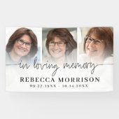 Memorial 3 Photos Script In Loving Memory 横断幕 (横)