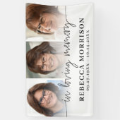 Memorial 3 Photos Script In Loving Memory 横断幕 (縦)