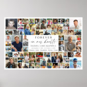 Memorial 64 Photo Collage Forever In Our Hearts ポスター (正面)