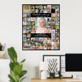 Memorial 66 Photo Collage Celebrating the Life of ポスター (ホームオフィス)