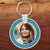 Memorial Always In私たちのハートエレガント写真 キーホルダー (正面)