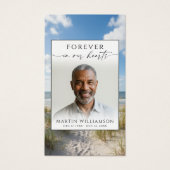 Memorial Beach Forever Hearts Photo Prayer Card (正面)